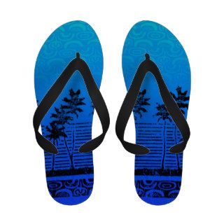 Mokapu Beach Hawaiian Tapa Flip Flop Sandals