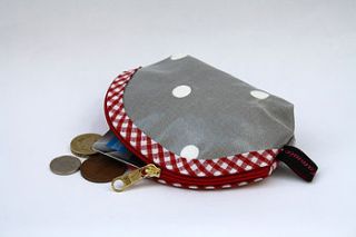 oilcloth spotty coin purse by love lammie