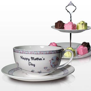 personalised mothers day cup and saucer by the contemporary home
