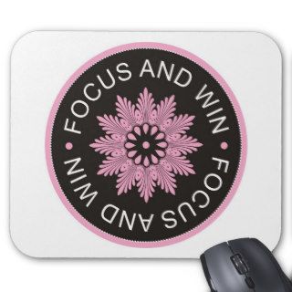 3 Word Quotes ~Focus And Win ~motivational Mousepads