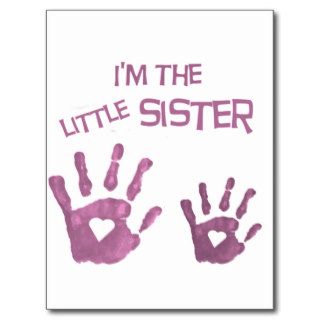 I'm the little sister postcards