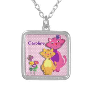 Cute Pussy Cats Personalized Name Pendants