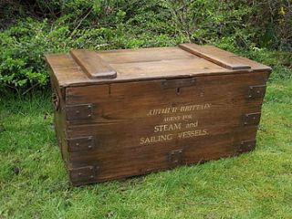 antique wooden sea trunk by woods vintage home interiors