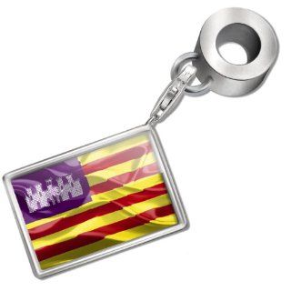 Neonblond Bead/Charm "Balearic Islands" 3D Flag region Spain   Fits Pandora Bracelet NEONBLOND Jewelry & Accessories Jewelry