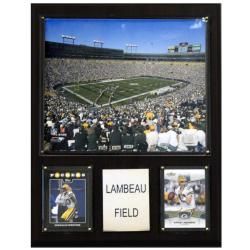 Green Bay Packers Lambeau Field 12x15 Cherry Wood Arena Plaque Collectible Plaques