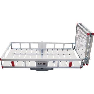 Ultra-Tow Aluminum Folding Cargo Carrier with Ramp — 500-Lb. Capacity, 60in.L x 29 1/2in.W  Receiver Hitch Cargo Carriers