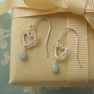 petite heart earrings by judith brown jewellery