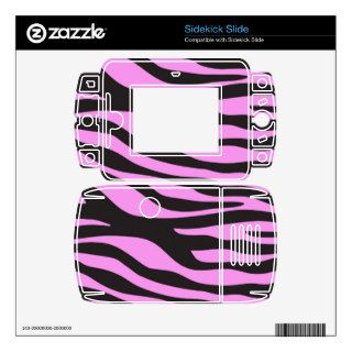 Animal Print, Zebra Stripes   Black Pink Sidekick Slide Decal