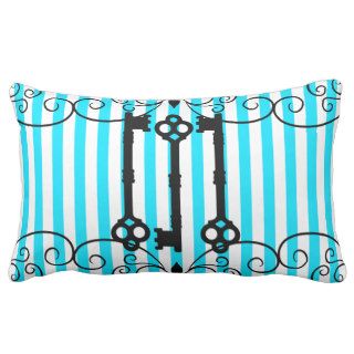 Cute old fashioned victorian keys throw pillows