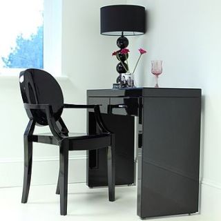 black glass dressing table by out there interiors