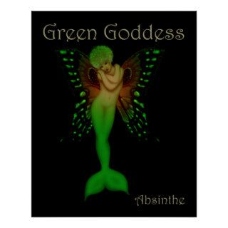 Green Goddess Absinthe Poster