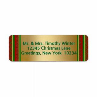Elegant Gold Christmas Return Address Labels