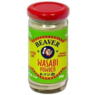 Beaver Extra Hot Wasabi Powder Japanese Horseradish 2 Ounce Jar  Wasabi Powder Spices And Herbs  Grocery & Gourmet Food