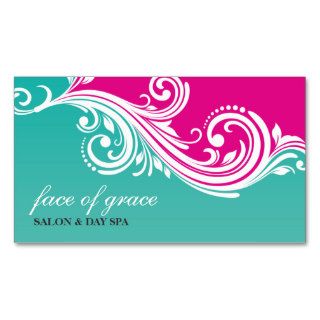 BUSINESS CARD elegant stylish swirl pink jade