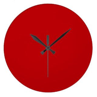 Blood Red Trend Color Customized Template Blank Wallclocks