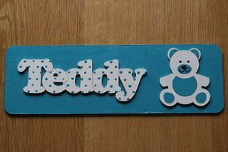 personalised name plaques by little pom