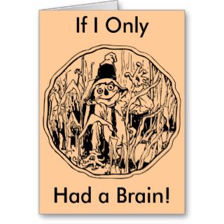 Halloween Scarecrow No Brain Card