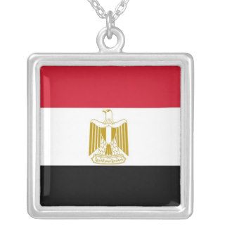 Elegant Necklace with Flag of Egypt