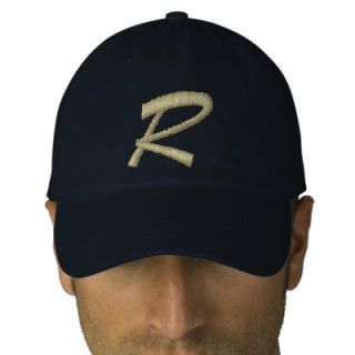 Monogram Letter R Embroidered Baseball Cap