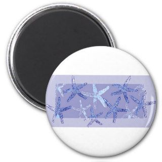 blue starfish beach theme design fridge magnets