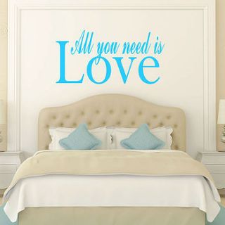 all you need is love by wall decals uk by gem designs