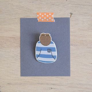 bearded sailor brooch by hannah stevens