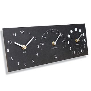 eco garden moon, thermometer and time clock by garden gear