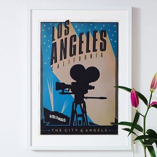 'los angeles' travel poster by i heart travel art.