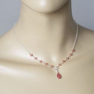 rhodocrosite 'love and compassion' necklace by sugar mango