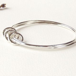 handmade polished silver eternity bangle by silversynergy