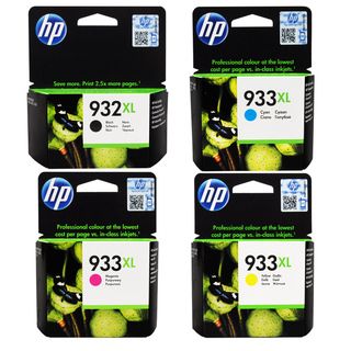 HP 932XL 933XL Black, Cyan, Magenta, Yellow Ink Cartridges (Pack of 4) HP Inkjet Cartridges