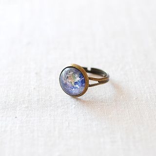 planet earth ring by juju treasures