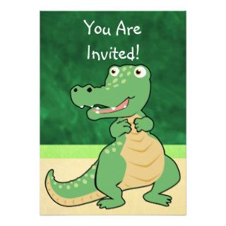 Cartoon Crocodile Invitation
