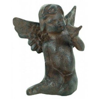Cast Iron Angel With Bird   Home And Garden Products