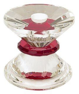 Shop Crystal and Red Trim Pillar Candle Holder at the  Home Dcor Store. Find the latest styles with the lowest prices from Universal Lighting and Decor