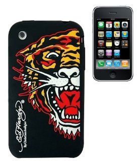 Ed Hardy Silicone Tiger Skin for iPhone 3G   Black Cell Phones & Accessories