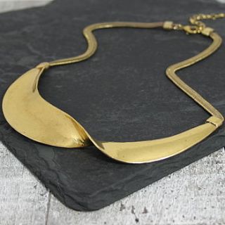 metal twist necklace by my posh shop