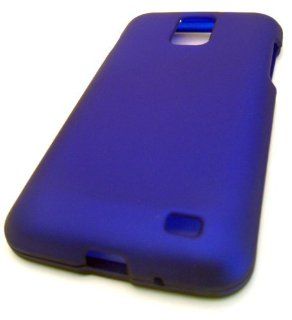 Samsung Galaxy S2 II Skyrocket i727 Blue Solid Rubberized Feel Rubber Coated Design Case Skin Cover Protector AT&T Cell Phones & Accessories