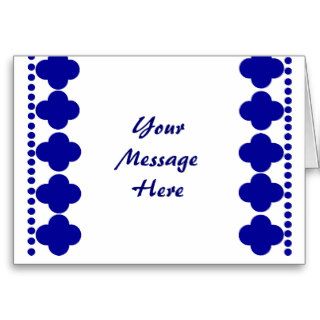 Blue Gothic Border Greeting Cards
