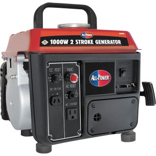 All Power America 2-Stroke Portable Generator — 1000 Surge Watts, 850 Rated Watts, Model# APG-3004A  Portable Generators