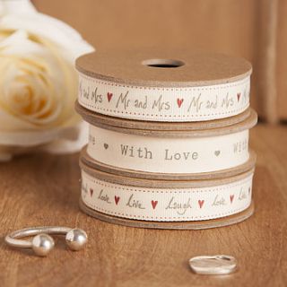 wedding ribbon by the contemporary home