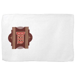 Retro Beer Logo Bar Towels