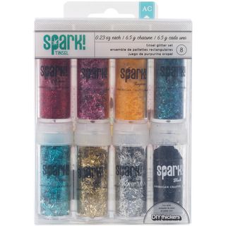 Spark Tinsel 8pk Everyday 1 American Crafts Glitter