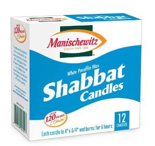 Shop Shabbat Candles  Set of 12 By Manischewitz at the  Home Dcor Store