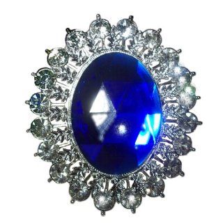 Wildflower Linen Royal Napkin Ring, Sapphire Blue, Set of 2  