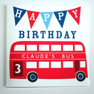personalised london bus card by sweet home london