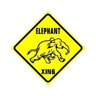 ELEPHANT CROSSING sign * street animal zoo   Decorative Signs