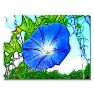 Kathie McCurdy 'Heavenly Blue Morning Glory' Canvas Art Trademark Fine Art Canvas