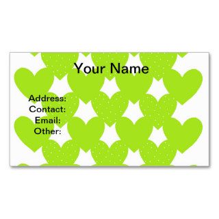 Green Linked Hearts Business Card Template