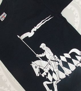 long sleeved t shirt with silver knight by bugs and fairies